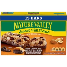 Nature Valley Sweet and Salty Nut Bars, Dark Chocolate Peanut Almond, 15 Bars, 1