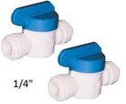 2x 1/4" inline push fit taps, reverse osmosis, american fridges water pipe