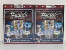 (2) Lot 2026 Leaf Metal Draft Edition Baseball Factory Sealed Hobby Box