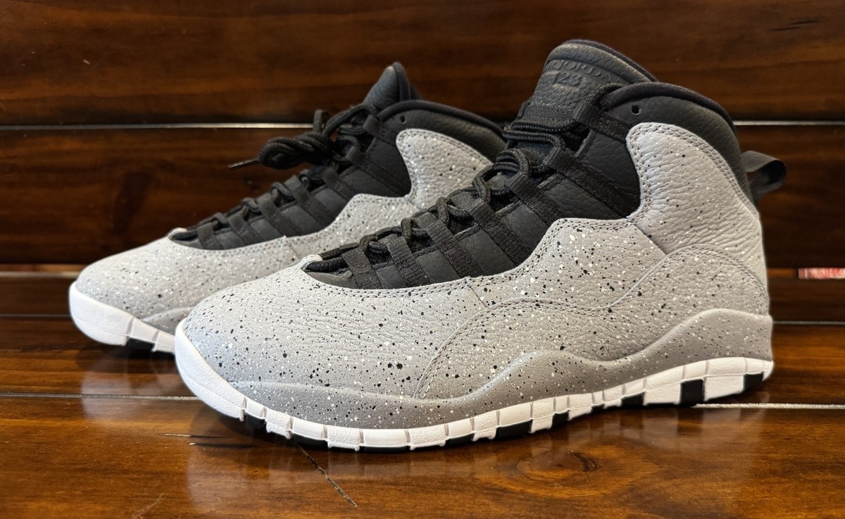 Smoke Grey Air Jordan 10 Light Smoke Retro Cement Air Jordan 10 Smoke Grey Foot Jordan 10 Concrete Jordan 10  Retro Light Smoke