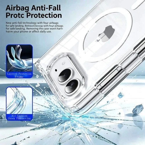 For iPhone Duo 5G Cover Luxury Magsafe Scratch-Resistant Acrylic Case
