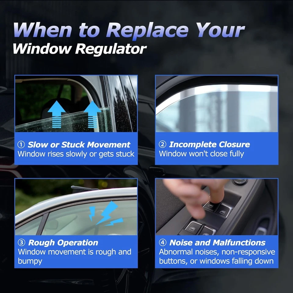 For Chevy Avalanche 1500 GMC Sierra 99-06 Front Driver Window Regulator w/Motor Foto 3 de 4