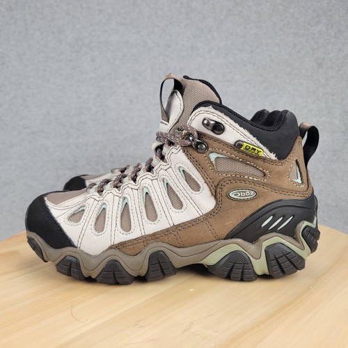 Oboz Sawtooth Mid B-DRY Hiking Boots Womens 6 Brown Waterproof Leather Trail