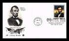 DR JIM STAMPS US COVER ABRAHAM LINCOLN CIVIL WAR FIRST DAY ISSUE ARTCRAFT