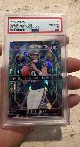 2024 Prizm  Caleb Williams Prizmatic-Green Ice (RC) PSA 10