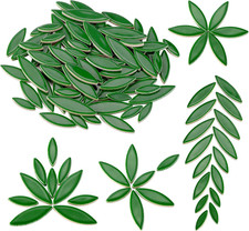 Petal Mosaic Tiles for Crafts, 200G Flower Leaf Ceramic Mosaic Tiles Pieces for