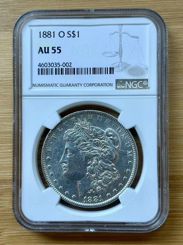 1881-O Morgan Silver Dollar NGC AU55