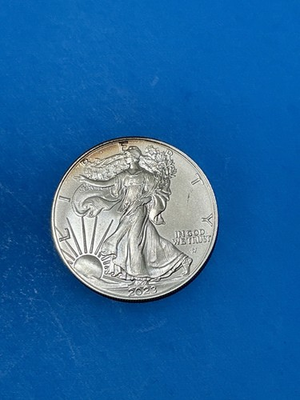 #ad 2023 American Silver Eagle 1 Troy oz $1 BU .999 Fine Silver Toning See Pics $75.99