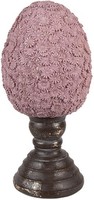 Clayre & Eef Deko Ei Ø 13X28 Cm Landhausstil Rosa Braun Polyresin