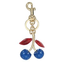 Kirsch-SchlüSselanhäNger TaschenanhäNger Kirschschmuck Mit Clip, Blau-Lichtgold