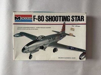 Monogram F-80 Shooting Star 1/48 Scale Plastic Model Airplane Kit Vintage