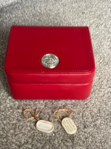 VINTAGE OMEGA SPEEDMASTER PRESENTATION CASE USED CONDITION RED PRE OWNED - Picture 2 of 11