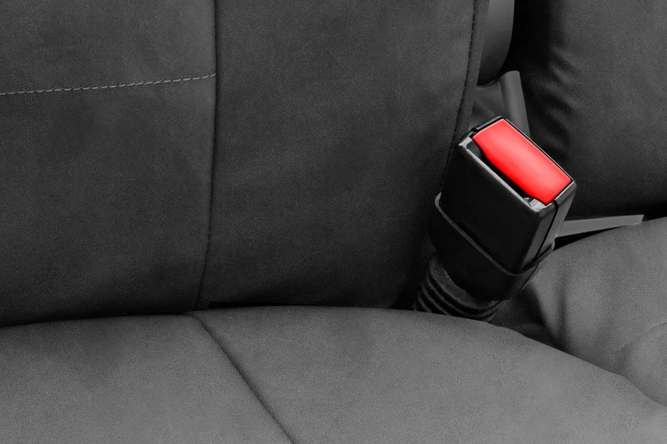 For Lincoln MKS 09-11 Coverking Suede 2nd Row Charcoal Custom Seat Covers - Imagem 4 de 4