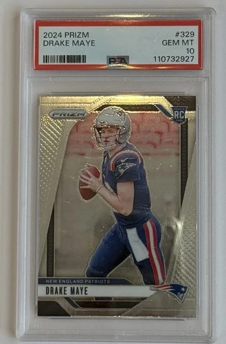2024 Panini Prizm Drake Maye Rookie Card PSA 10