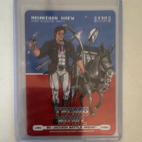 Bo Jackson Battle Arena Tecmo Bowl Mountain Drew Bledsoe Steel Logo Foil SSP