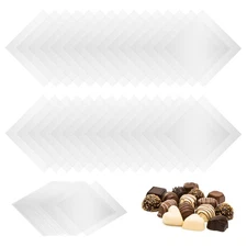 300 Pcs Candy Wrappers 5 x 5 Inch Chocolate Wrap Paper for Lollipop, Transparent