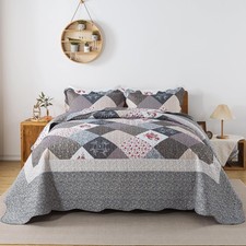 Oversized King Bedspreads 120x120 - 3-Piece California King Quilt Set