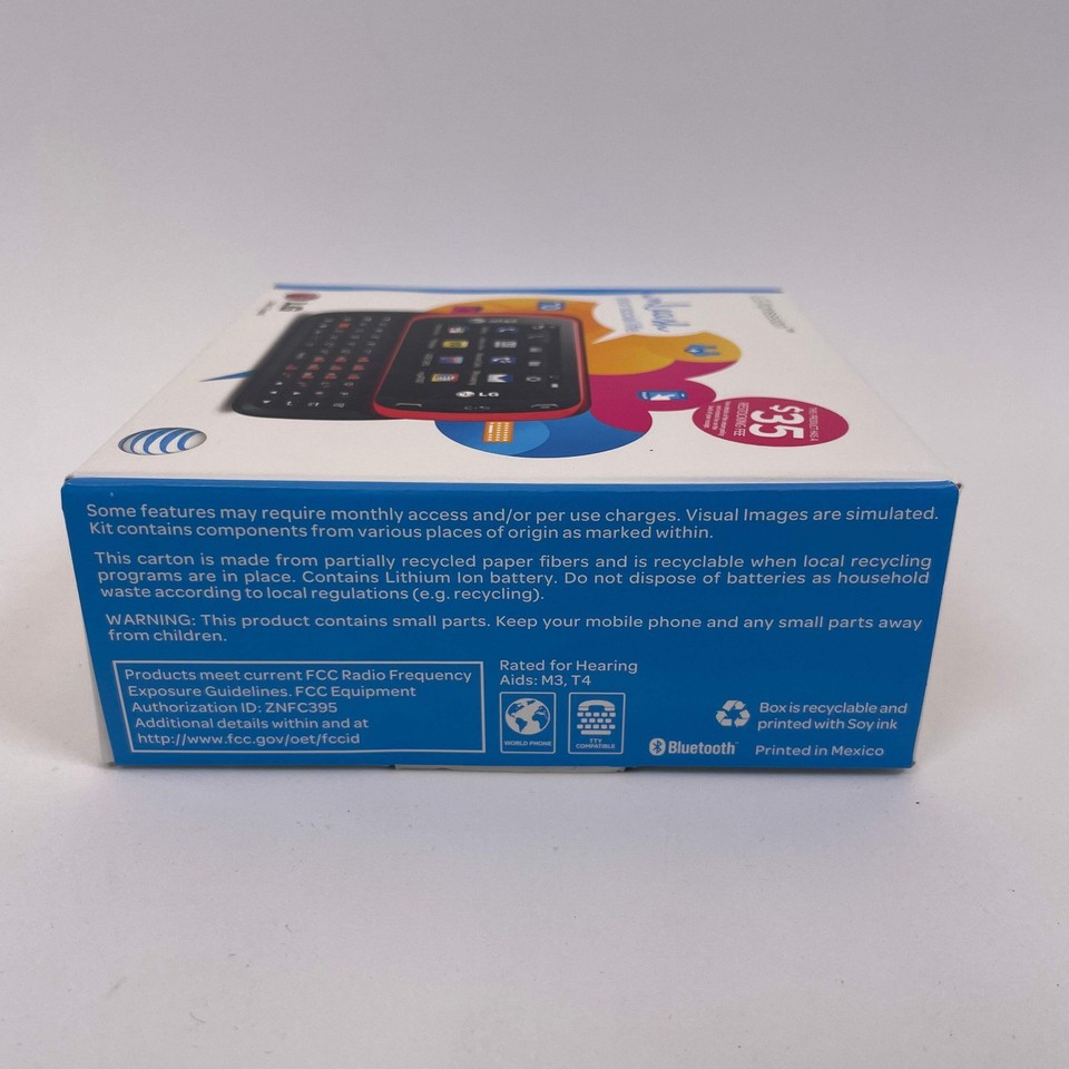 AT&T LG Xpression C395 Slider QWERTY Keyboard Cellphone Red | eBay