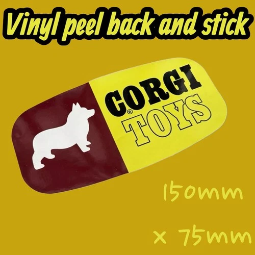 Corgi Toys Vinyl Sticker Vintage 1960's Shop Window Car Diecast Decal Truck Toy