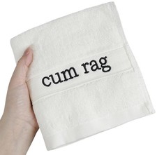 Funny Novelty Towel set Boyfriend Gift Humorous Keepsake 13x13 In