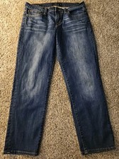 Lucky Brand Denim Blue Jeans Sweet Crop Womens Size 8/29 Fading Whisker Stretch
