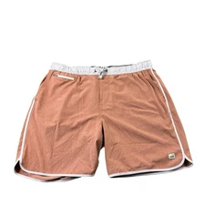 Vuori Men's XXL Banks Shorts 7" Inseam Terracotta Stretch Activewear pockets