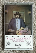 CASSETTE-NICK VILLARREAL-EN SU ONDA-1987 DINA-PURO TEJANO CONJUNTO-NEAR MINT