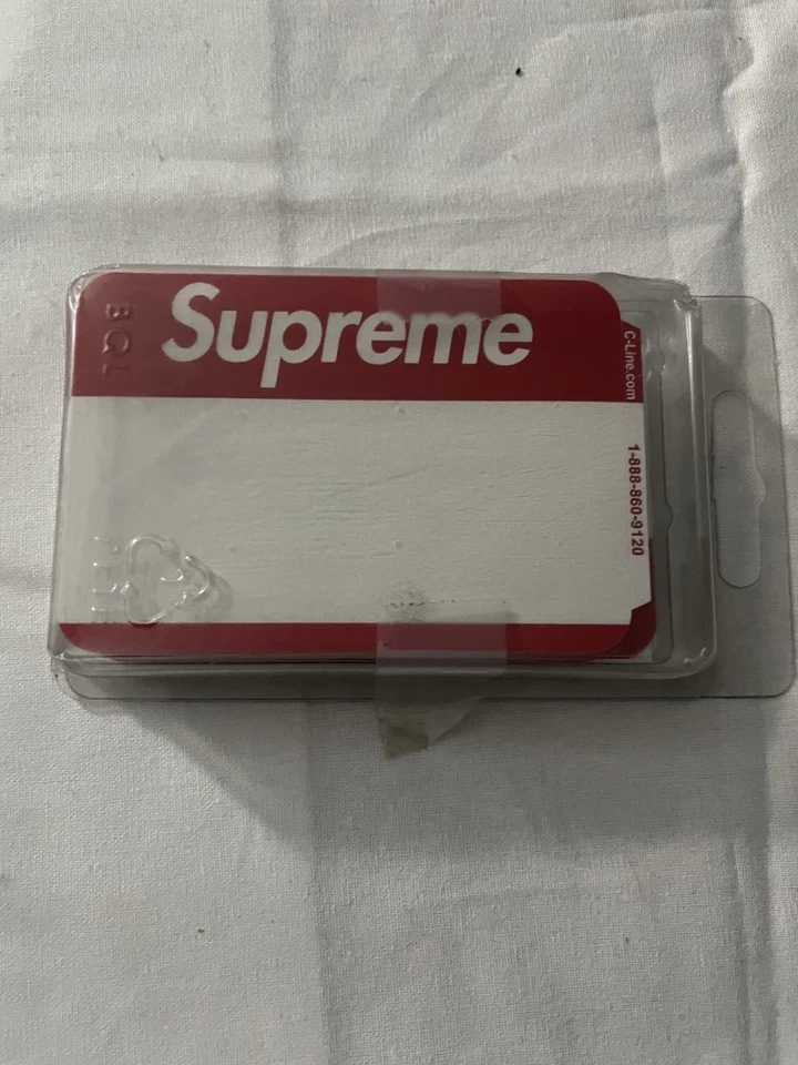 Lotto di 3 adesivi con nome Supreme New York (100), Band Aid (10) e bandiere post-it - Immagine 3 di 4