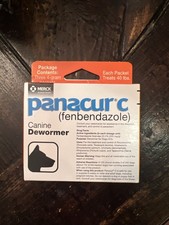 Panacur C 4 gram Canine 40lbs Dewormer Treatment 3 packets 