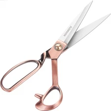 Fabric Scissors 10" Heavy Duty Sewing Shears for Leather, Upholstery,