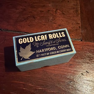M. Swift & Sons Gold Leaf Rolls, 1/8” 67 Feet, Vintage New XXD