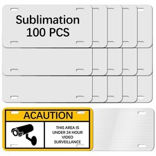 100 PCS Sublimation Plate Blanks for signboards,Metal Aluminum doorplates,The...