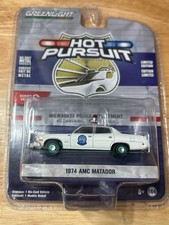 greenlight hot pursuit chase green machine 1974 AMC Matador Milwaukee police dep