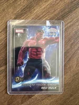 2025 Topps Chrome Marvel Red Hulk Black Wave Refractor /10