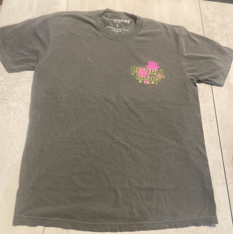 Mr 305 t shirt men large Pit Bull concert tour shirt L