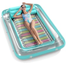 Inflatable Tanning Pool Lounger - Mint Green