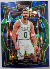 2024-25 Panini Select - Concourse Jayson Tatum #2 Blue Cracked Ice Prizm