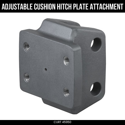 CURT Rebellion XD Adjustable Cushion Hitch Pintle Mount Plate Attachment 45950