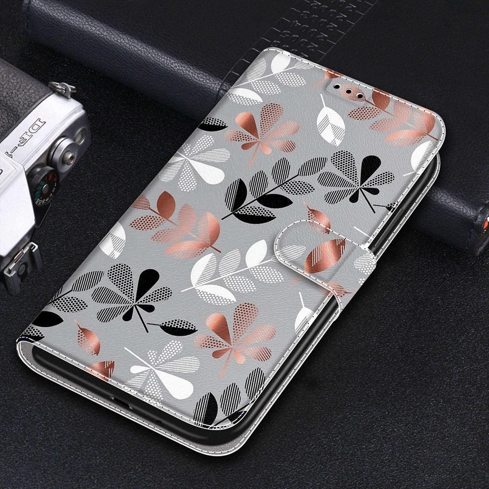 For Various Phone Women Magnetic Flip Leather Wallet Card Bag Stand Case Cover - Image 4 of 4