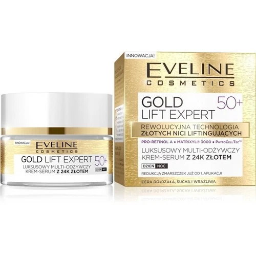 Eveline Gold Lift Expert Cream-serum 50+ Multinourishing 24C Gold Day/Night 50ml