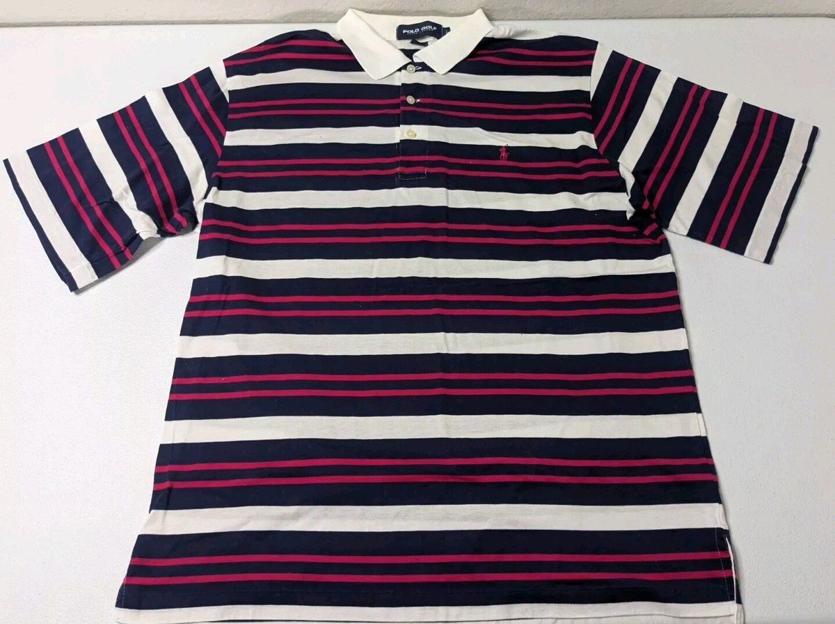 Polo Golf Ralph Lauren Shirt Men's L Multi Color Stripe