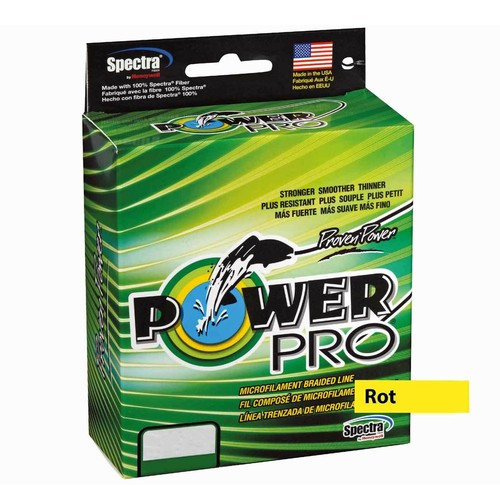 (0,20 €/1 m) 25 m cordon de pêche tressé Shimano Power Pro 0,15 mm rouge - LONGUEUR SOUHAITÉE