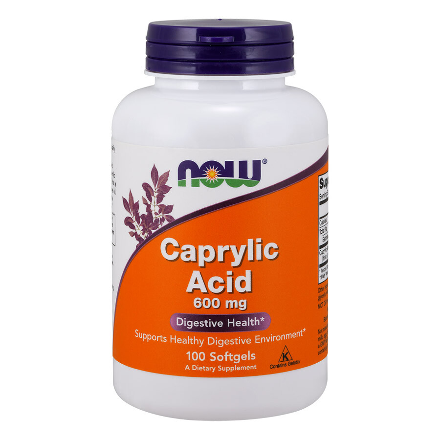 Now Foods Caprylic Acid (acido caprilico)  100 Softgels NOW3347