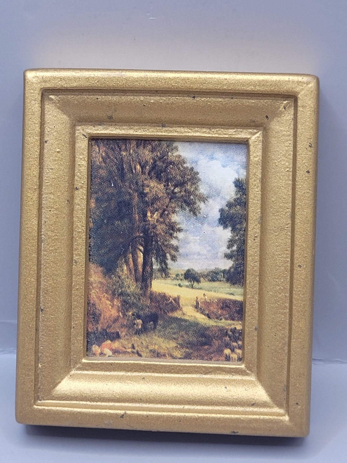 Vintage Mini 3D Resin Wall Art Floral Still Life Village Set Of 3 Italy 2.5 x 2"