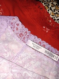 Victoria Secret 5 pack No Show Lace Panty Lot Sexy S M L XL XXL cheeky floral