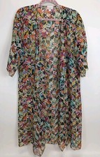 Lularoe Shirley Women's Kimono Size Medium Multicolor Light Weight Fit Sz 10-18