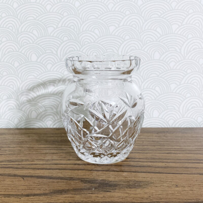 Gorham Crystal Open Sugar Bowl Cut Floral (MISSING LID)