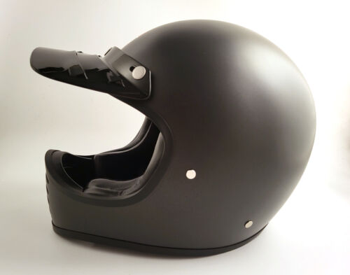 AGV X101 FULL MOTORCYCLE HELMET SIZE L MATTE BLACK DARK GREY - NEW VINTAGE STYLE - Picture 5 of 9