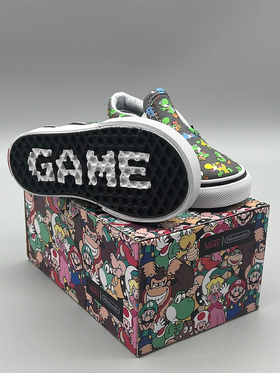 Classic Slip Mario Vans Kids Nintendo Vans Classic Slip-On Yoshi