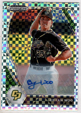 Bryan Woo 2021 Panini Prizm Draft Picks Power Plaid Auto /17